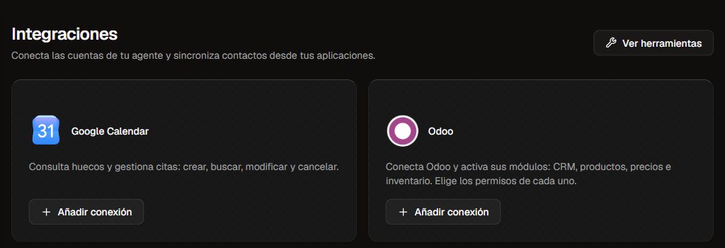 Catálogo real de Altya Hub con Google Calendar y Odoo